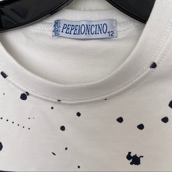 Peperoncino Girls white long sleeve T-shirt Size 12 - Picture 2 of 6